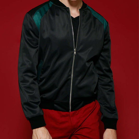 BOMBER SATIN BLACK GALO BERTIN