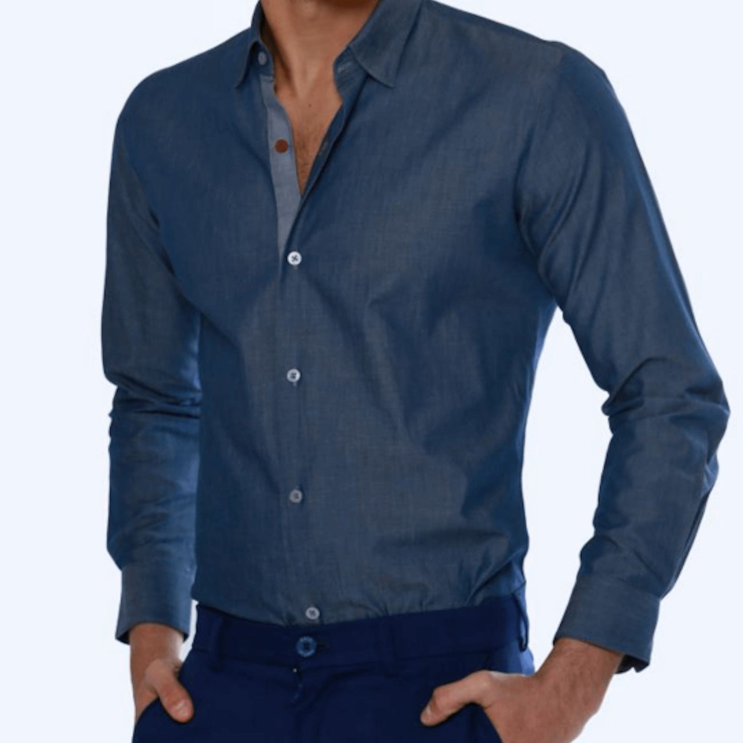 CAMISA AZUL DENIM GALO BERTIN