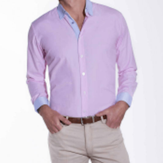 CAMISA ROSA CON AZUL PASTEL