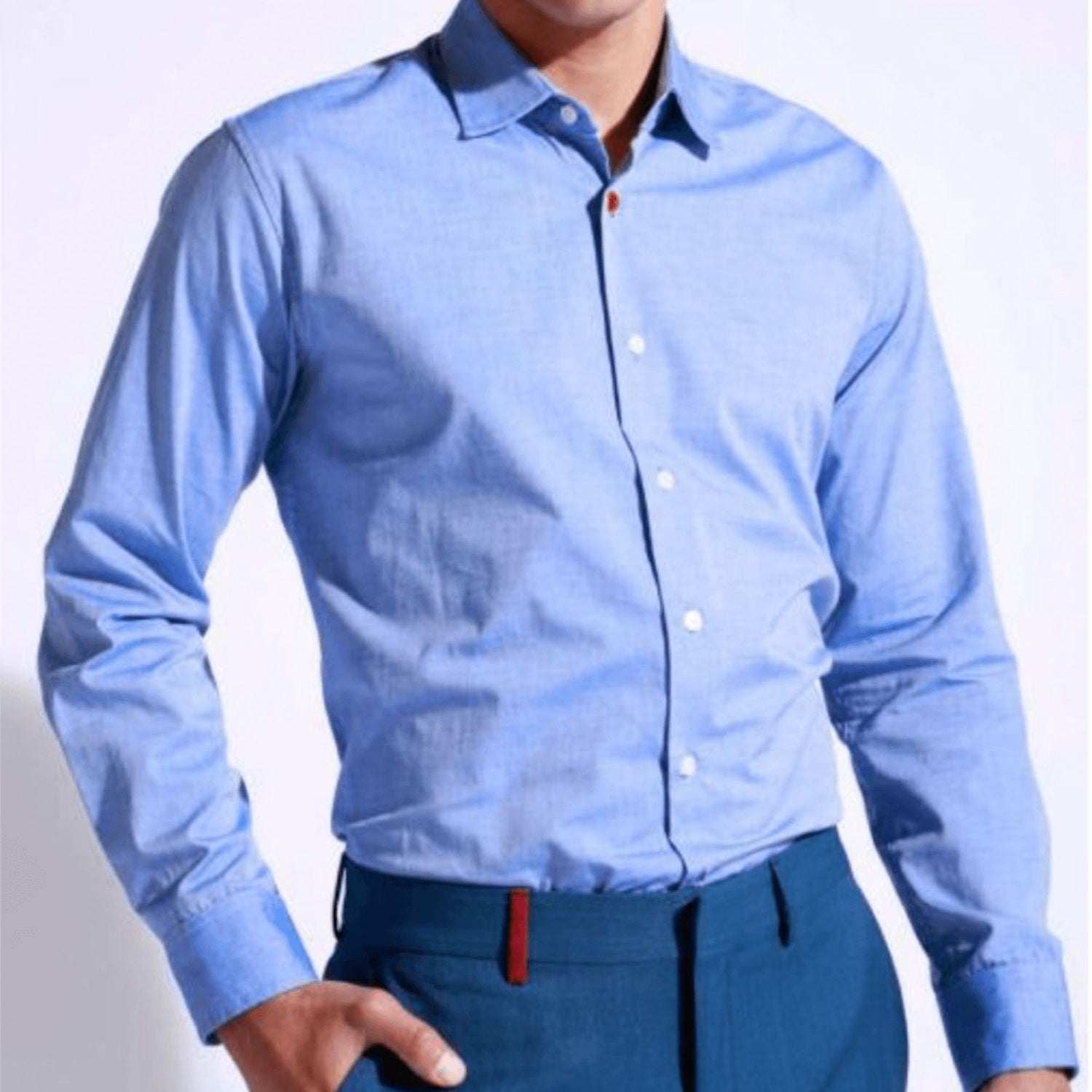 CAMISA CHAMBRAY CELESTE GALO BERTIN