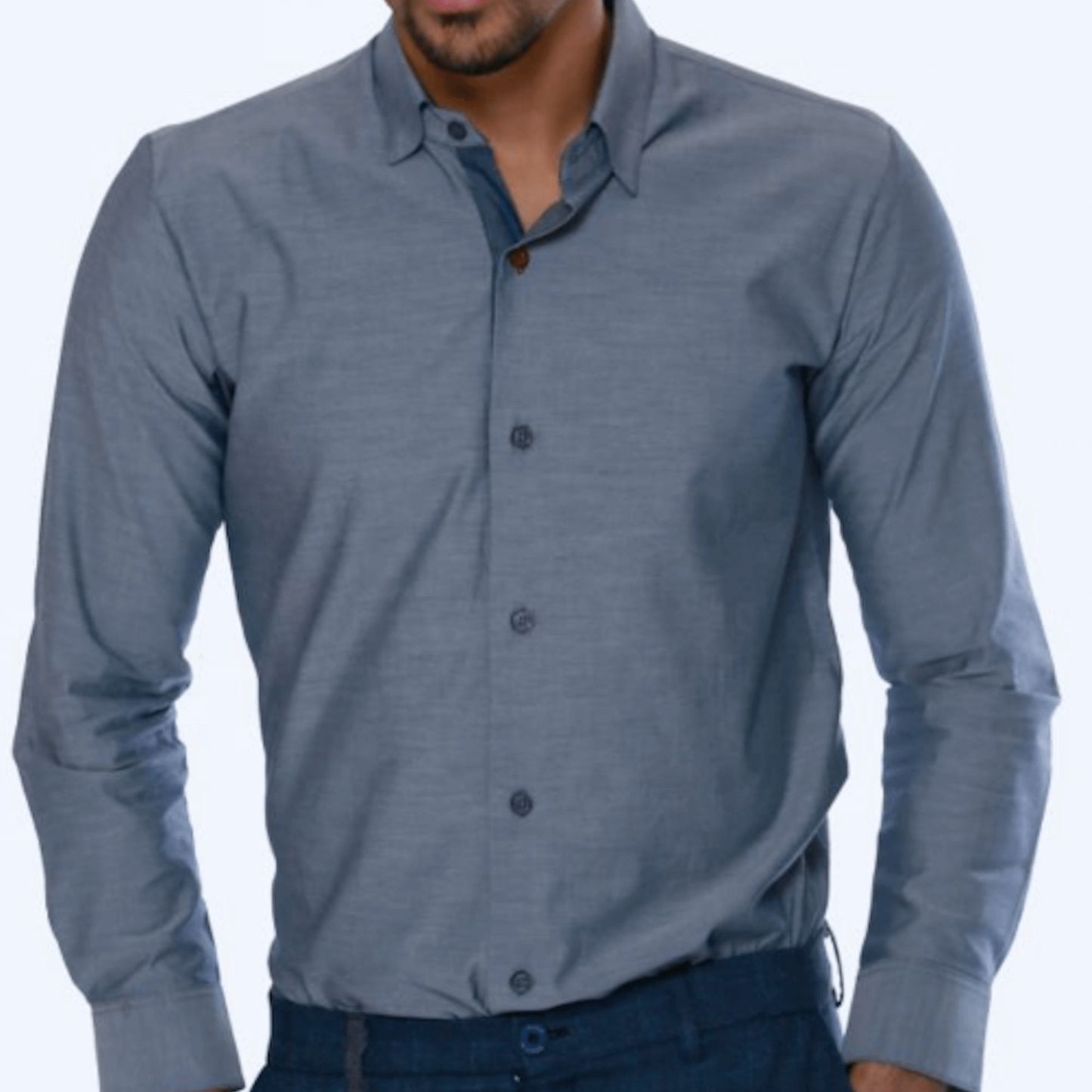 CAMISA GRIS DENIM GALO BERTIN