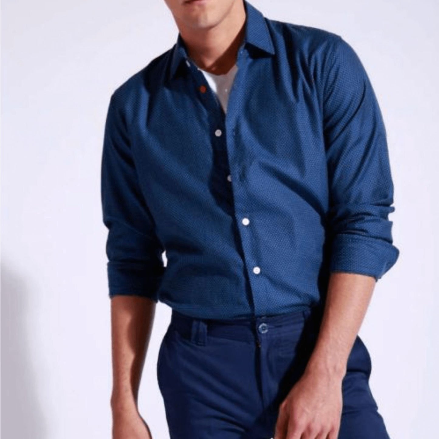 CAMISA ELVIS NAVY GALO BERTIN