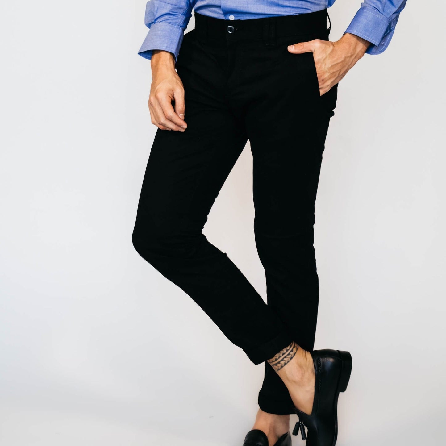 CHINO PANTALON NEGRO GALO BERTIN